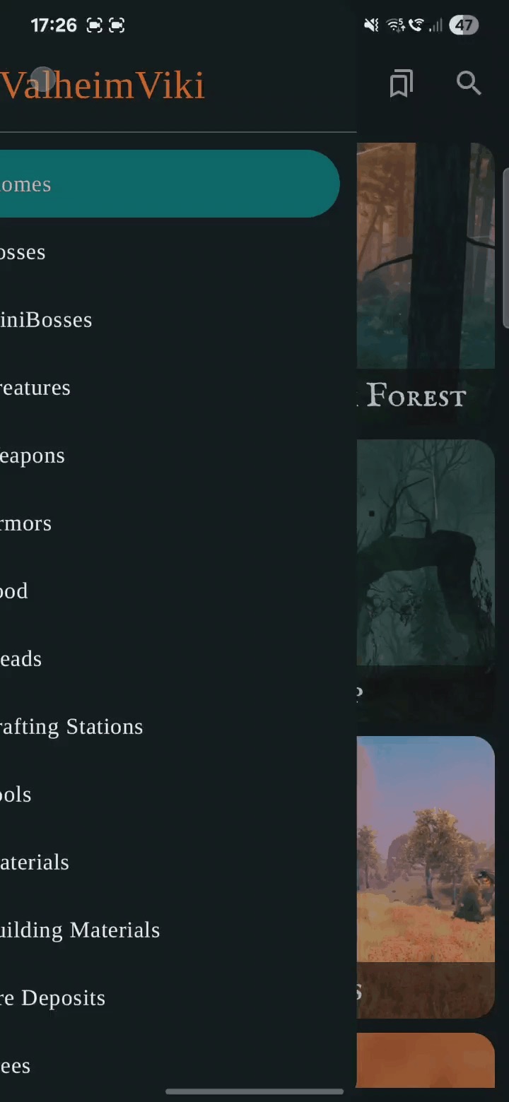 Valheim Viki favorites screen