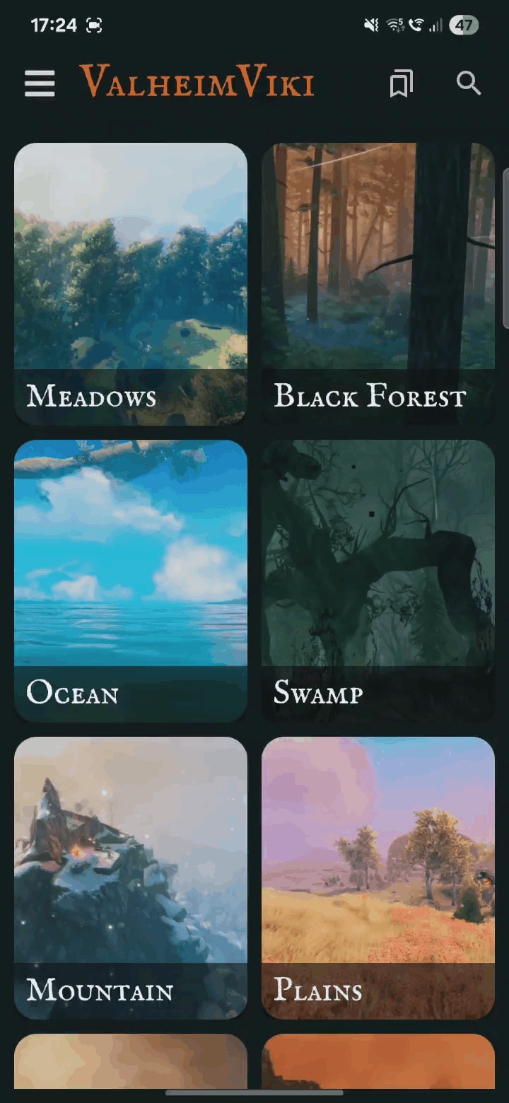 Valheim Viki home screen